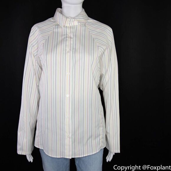 NWT Petersyn Bromley striped button down linen shirt - Picture 3 of 16